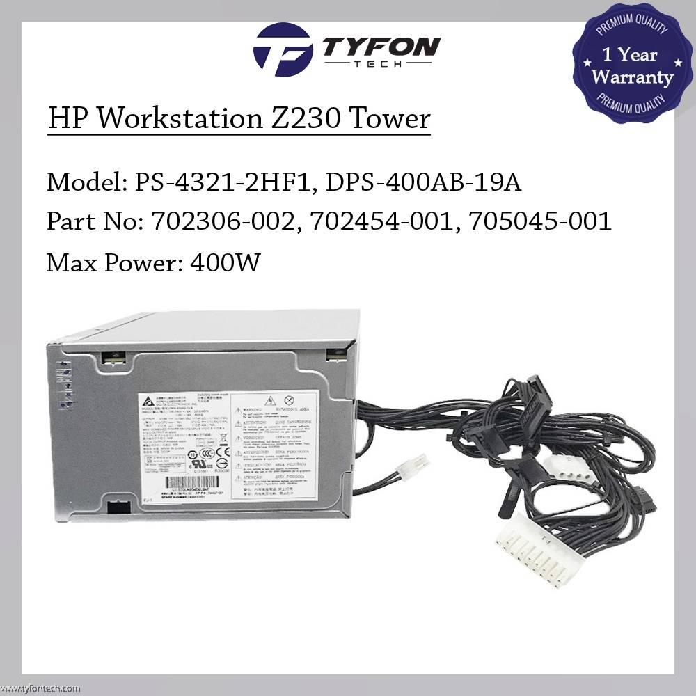 HP Workstation Z230 Tower Power Supply PSU 400W 704427-001
