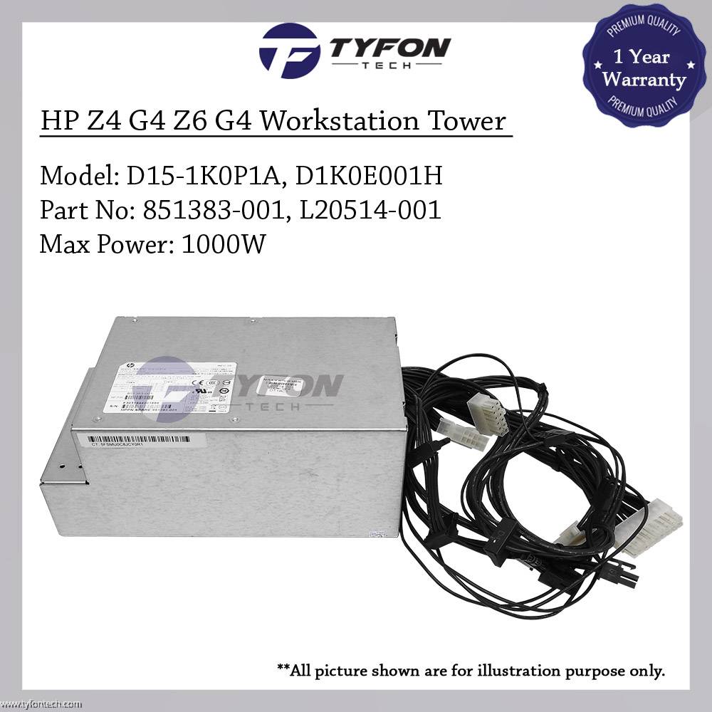 HP Z4 G4 Z6 G4 Workstation Tower Power Supply PSU 1000W D15