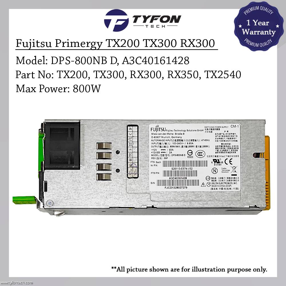 Fujitsu Primergy RX300 S7 RX200 S8 TX300 S8 Server Power Supply
