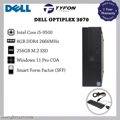 Dell Optiplex 3070 SFF i5-9500 8GB DDR4 RAM 256GB M.2 SSD Win 11 Pro