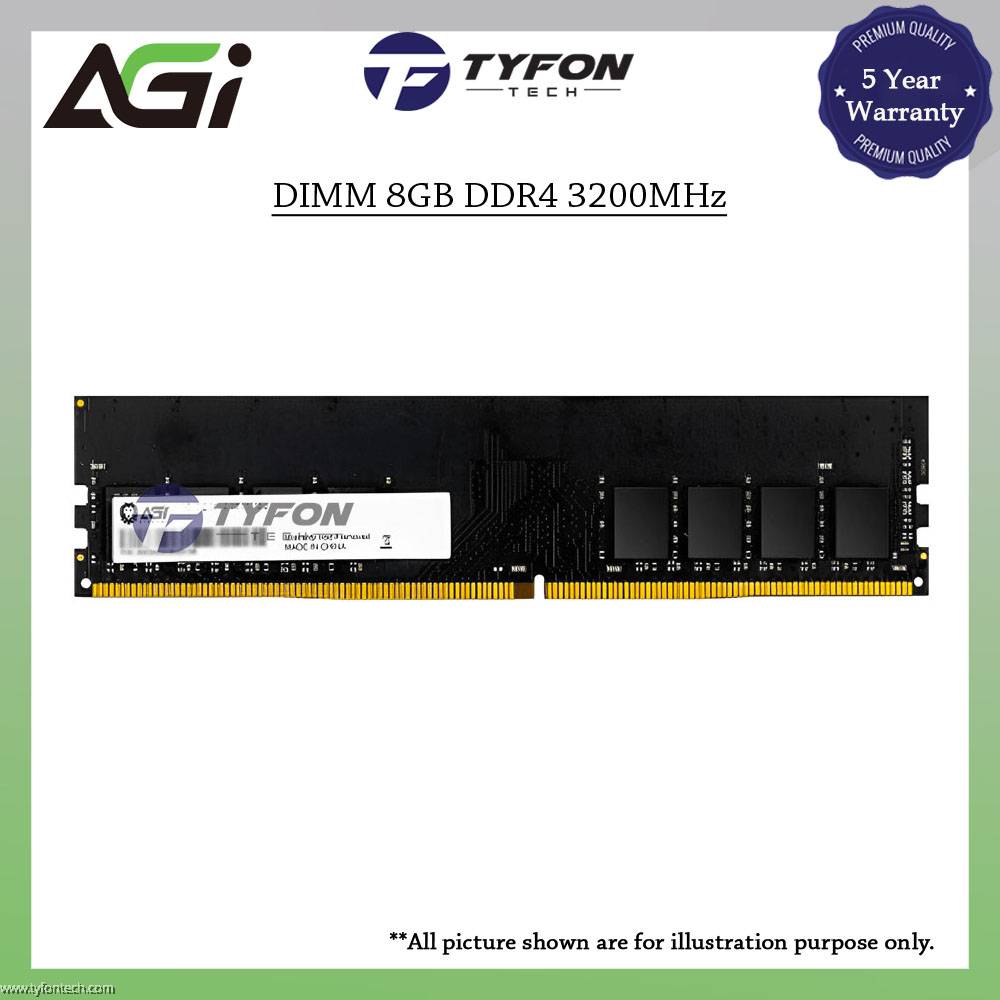 AGI DIMM 8GB DDR4 3200MHz PC4-25600 Desktop PC RAM (AGI320008UD138)