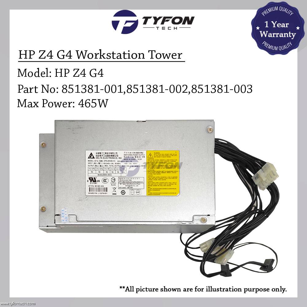 HP Z4 G4 Workstation Tower Power Supply PSU 465W DPS-465AB-3