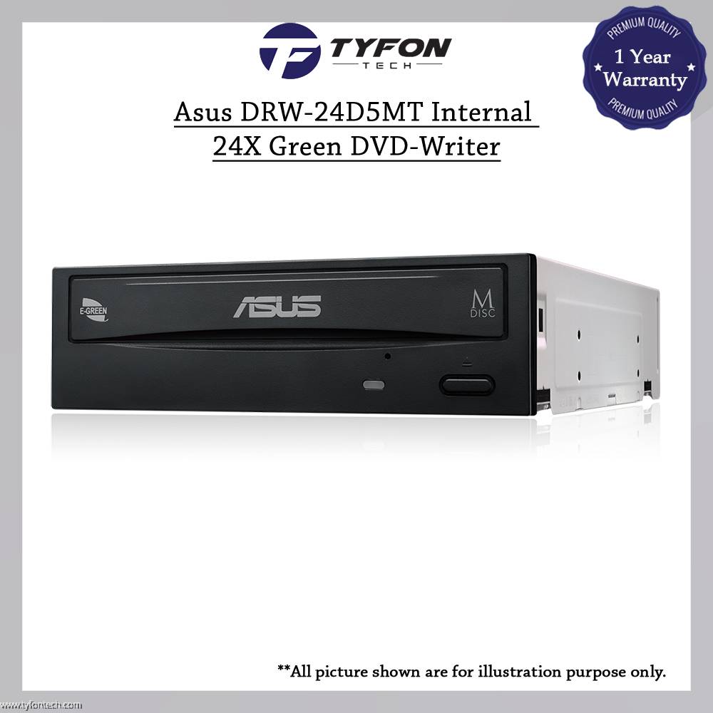 ASUS DRW24D5MT Internal 24X Green DVDWriter DVD Burner With MDISC