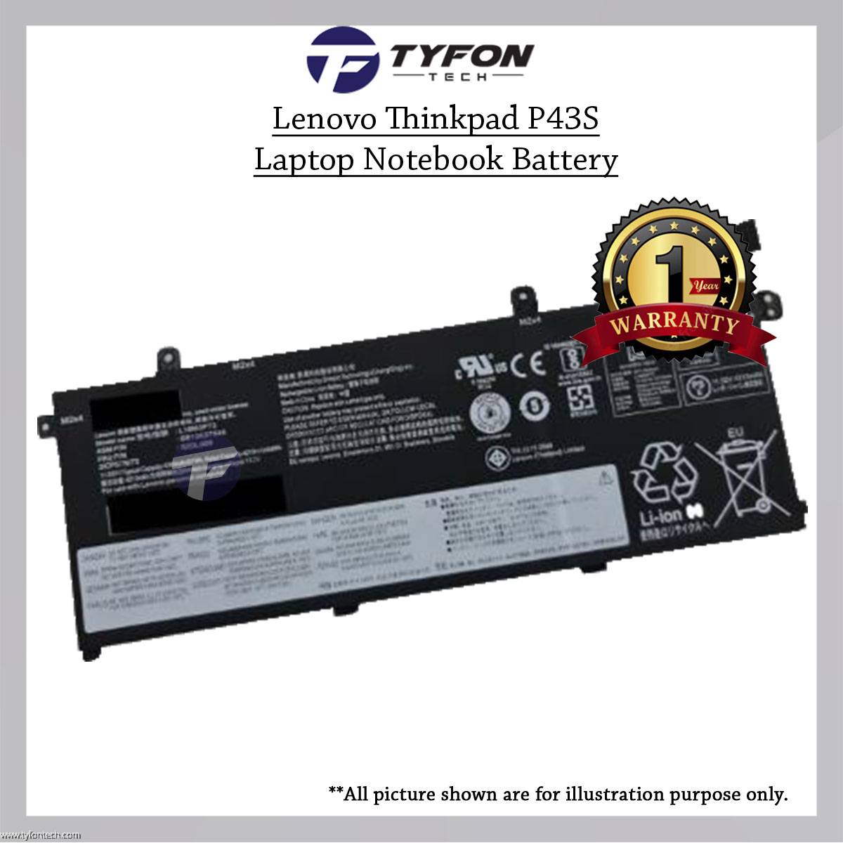 Lenovo Thinkpad P43S/T14 GEN 2/T490/T495 Laptop Notebook Battery