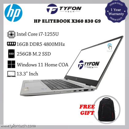 HP Elitebook X360 830 G9 i7-1255U 16GB DDR5 RAM 256GB M.2 SSD Win 11