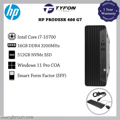 Windowsデスクトップ HP EliteDesk 800 G6 SFF / Core i7-10700 HP Elitedesk 800 G6 SFF i7-10700 16GB DDR4 RAM 512GB NVMe SSD Win