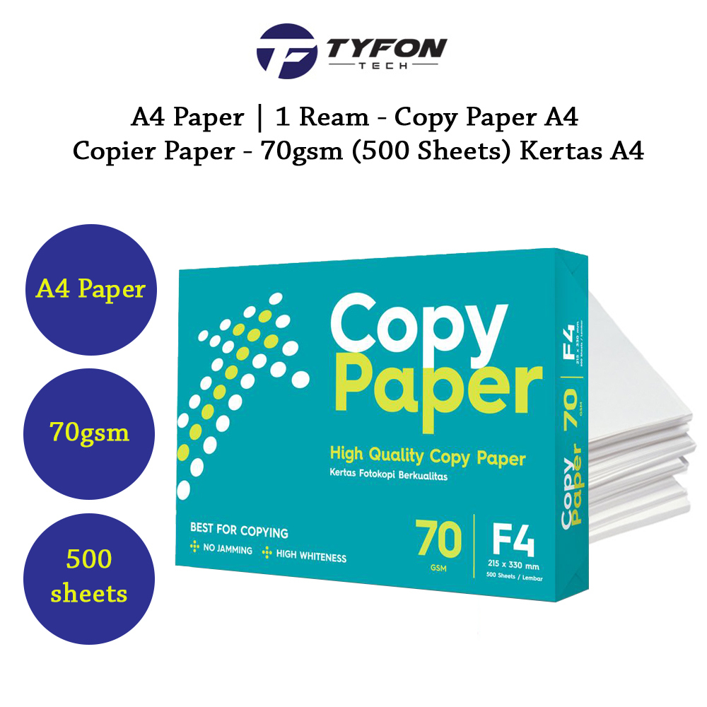 A4 Paper 1 Ream Copy Paper A4 Copier Paper 70gsm (500 Sheets