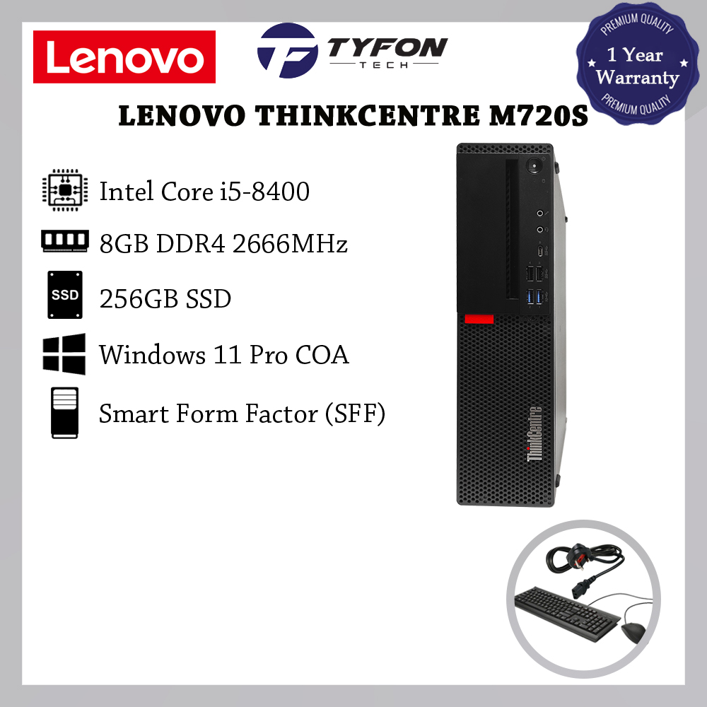 Lenovo ThinkCentre M720s SFF i5-8400 8GB DDR4 RAM 256GB SSD Win 11