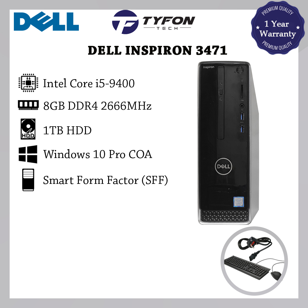 Dell Inspiron 3471 SFF i59400 8GB DDR4 RAM 1TB HDD Win 10 Pro Desktop