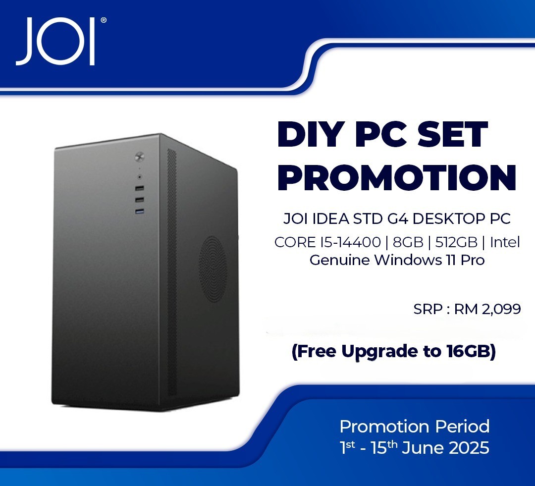 JOI IDEA STD G4 DESKTOP PC (CORE I5-14400, 8GB, 512GB, Intel, W11Pro)